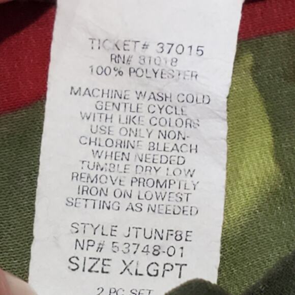 Elisabeth Williams Red Gold Green Fall Autumn Color Block Button Top Jacket Vtg - Picture 6 of 8